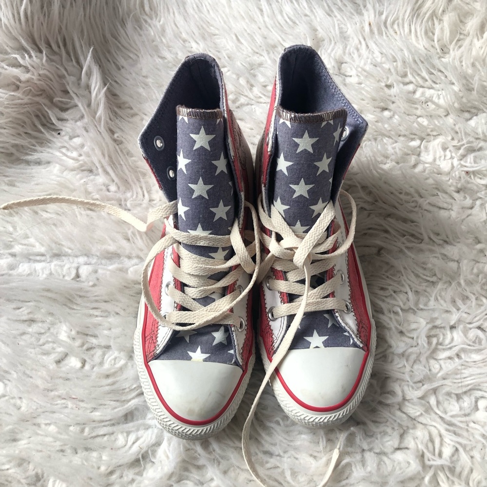 Stars and Stripes High Top Converse Chuck Taylor’s